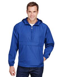 Champion Adult Unisex Packable Anorak 1/4 Zip Jacket With Hood and Pockets